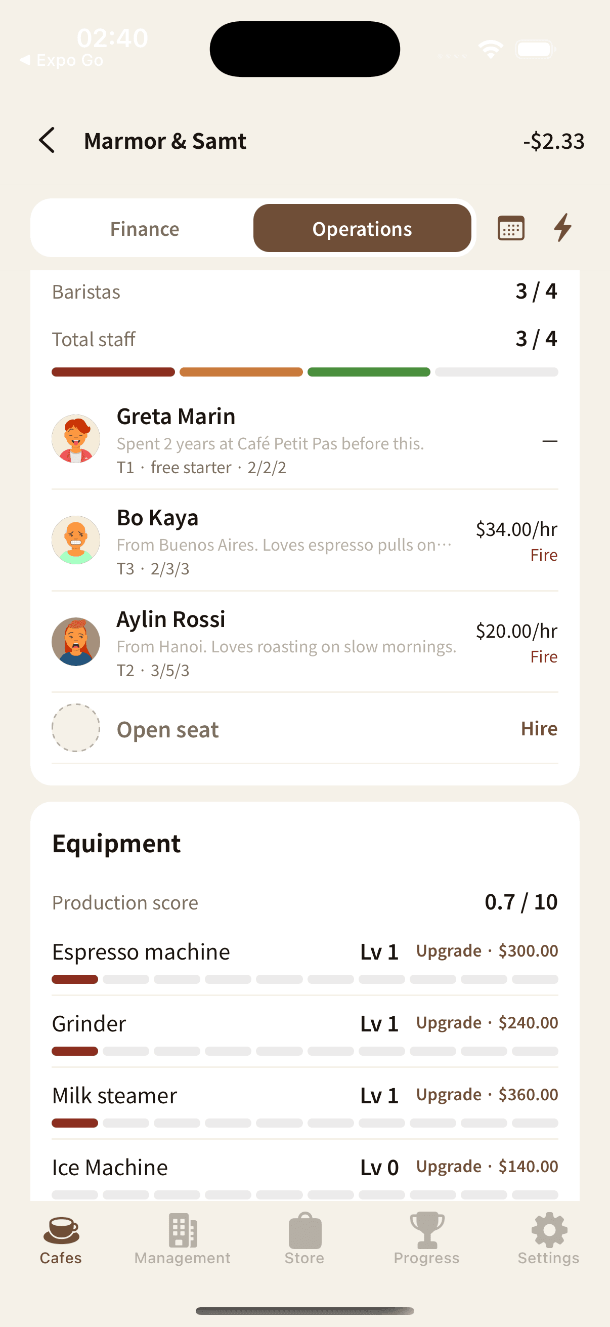 Slow Coffee Tycoon screen 4